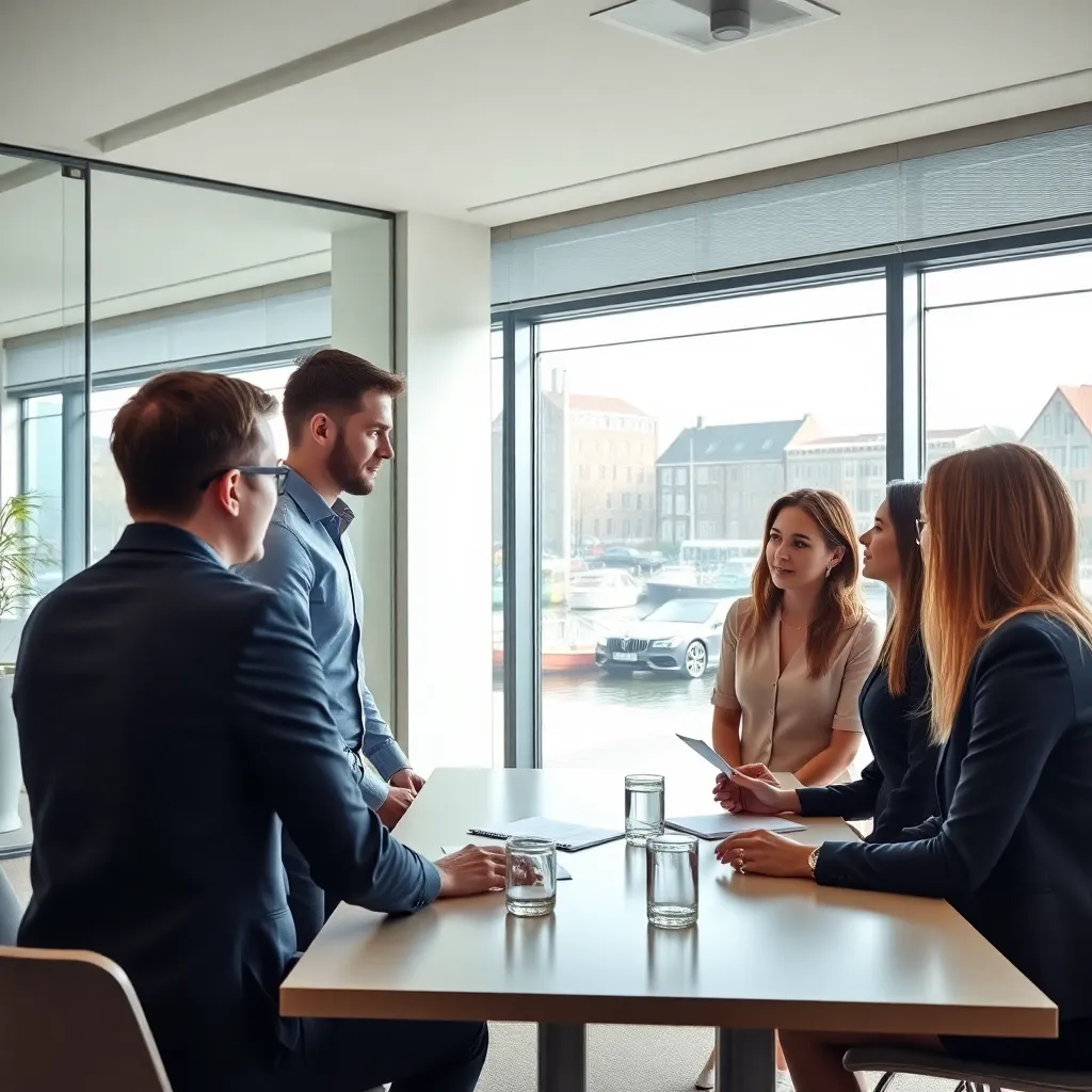 Professionele Nederlandse werkomgeving met mensen die doelen bespreken