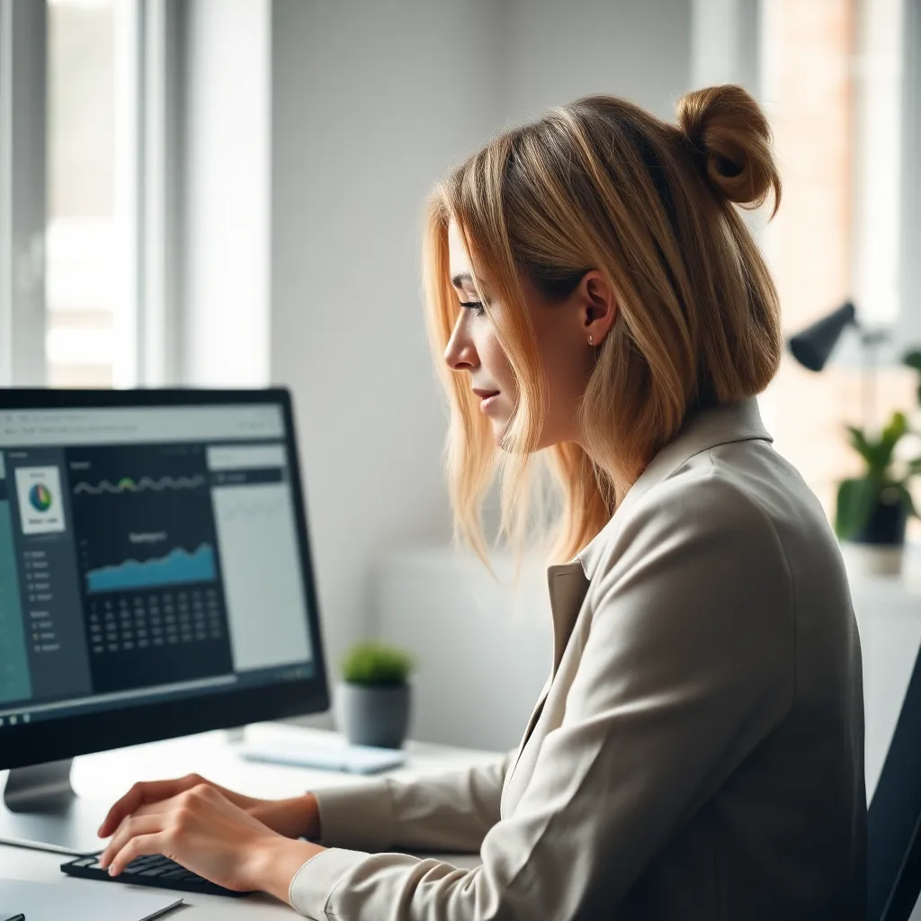 Nederlandse professional werkt geconcentreerd met focus-app